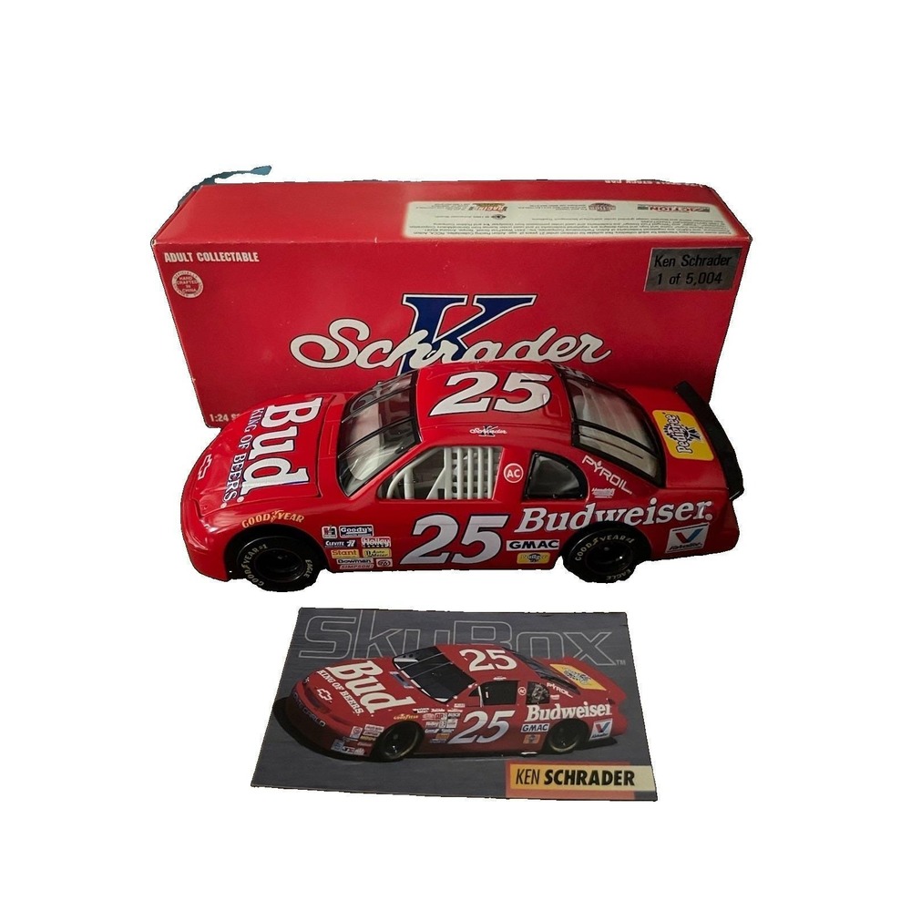 Ken Schrader Winston Cup #25 Bud Action Nascar Diecast 1/24 Skybox Card
